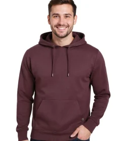 Große Größen|Pullover & Sweater*O46R Herren Hoodie Kapuzen-Pullover Basic-Pullover moderner Baumwoll-Pullover Sweater Weinrot