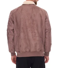 Jacken & Mäntel*O46bpx Herren Kernige Jacke in Wildlederoptik mit Teddykragen Outdoor-Jacke 955829 Hell-Braun