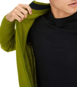 Jacken & Mäntel*O46bpx Herren moderne Strick-Jacke Übergangs-Jacke Freizeit-Jacke Große Größen 913512 Grün