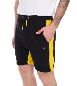 Sportunterbekleidung|Jogginghosen & Fitnessmode*O46rn Herren Sport-Short Baumwoll-Shorts kurze Fitness-Hose Trainings-Hose R-13631 oder Schwarz/Weiß Schwarz/Gelb