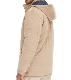 Jacken & Mäntel*O46bpx Herren Stepp-Jacke in Veloursleder-Optik mit Kapuze wattierte Jacke 919039 Beige