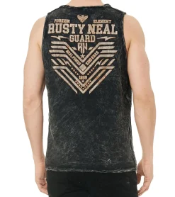 T-Shirts & Tank Tops*O46rn Herren Tank-Top im Vintage-Design Langarm-Shirt mit Urban-Print Sommer-Top R-10146 R-15247 Dunkel-Grau