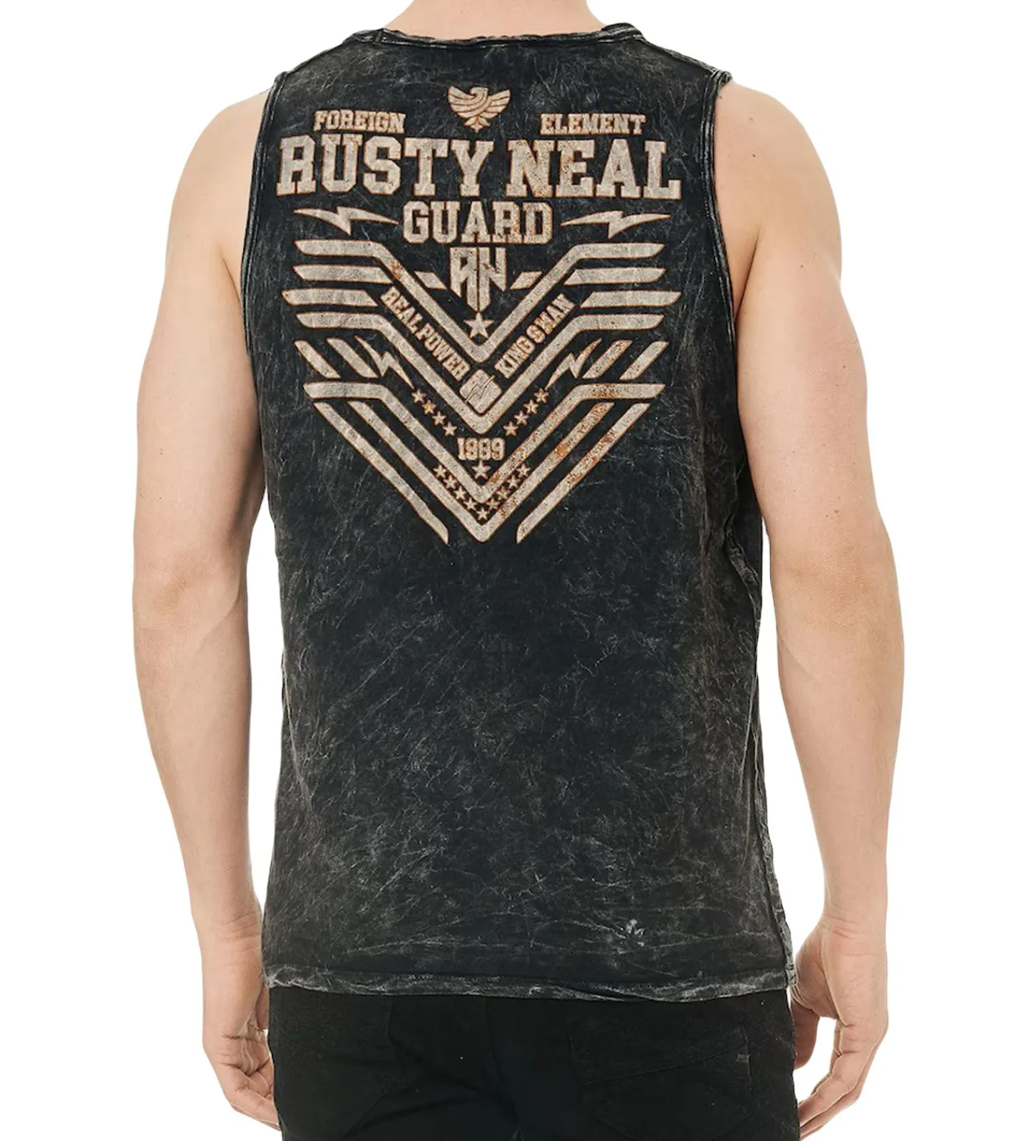 T-Shirts & Tank Tops*O46rn Herren Tank-Top im Vintage-Design Langarm-Shirt mit Urban-Print Sommer-Top R-10146 R-15247 Dunkel-Grau