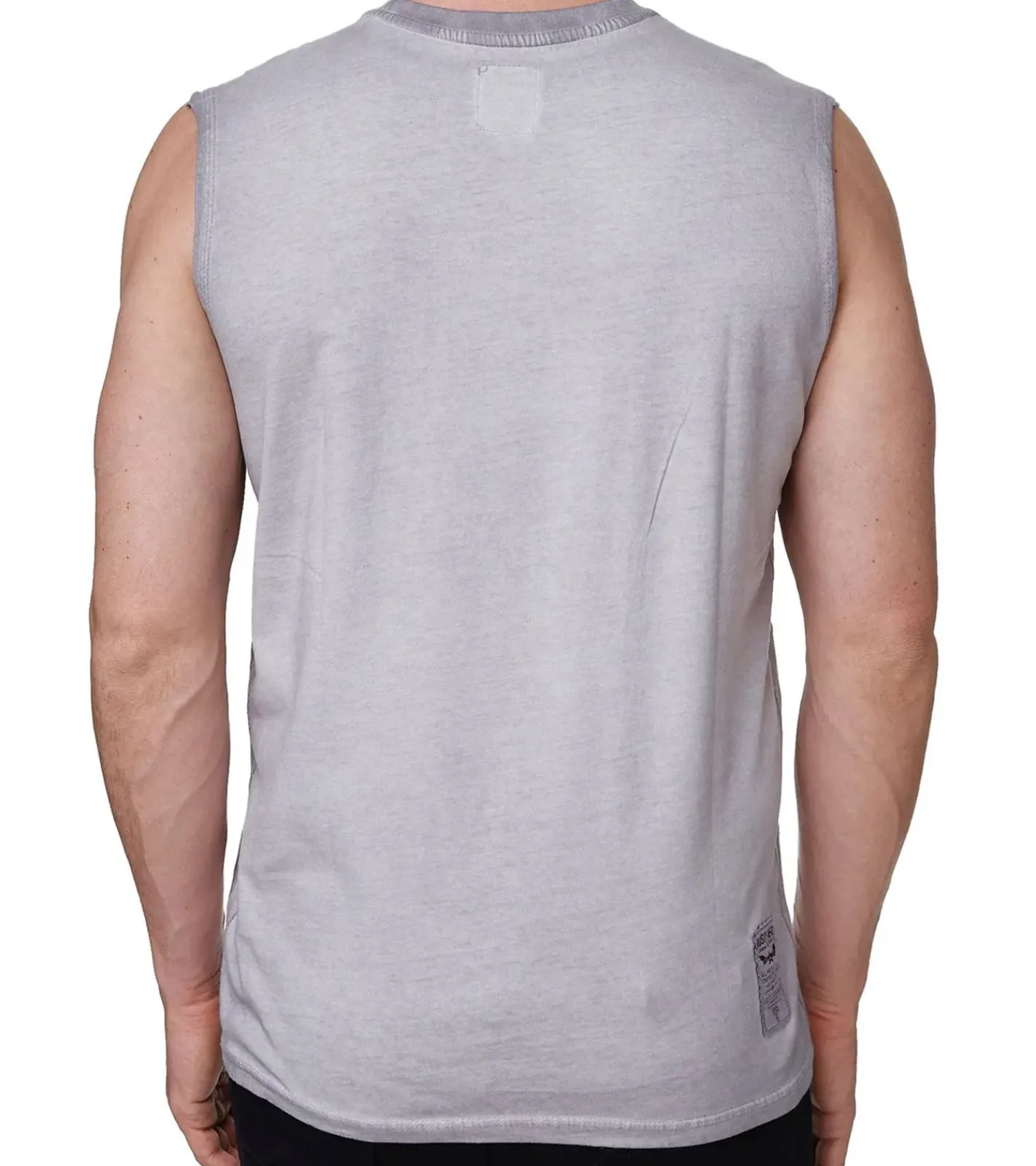 T-Shirts & Tank Tops*O46rn Herren Tank-Top Kurzarm-Shirt schlichtes Sommer Top Baumwoll-Shirt R-15286 Hell-, Weiß, Khaki oder Grau Orange