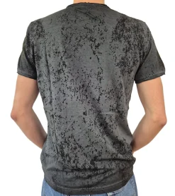 T-Shirts & Tank Tops*O46rn Herren T-Shirt mit Plunderer & Exploiter Print Baumwoll-Shirt Rundhals-Shirt R-15191 Dunkelgrau