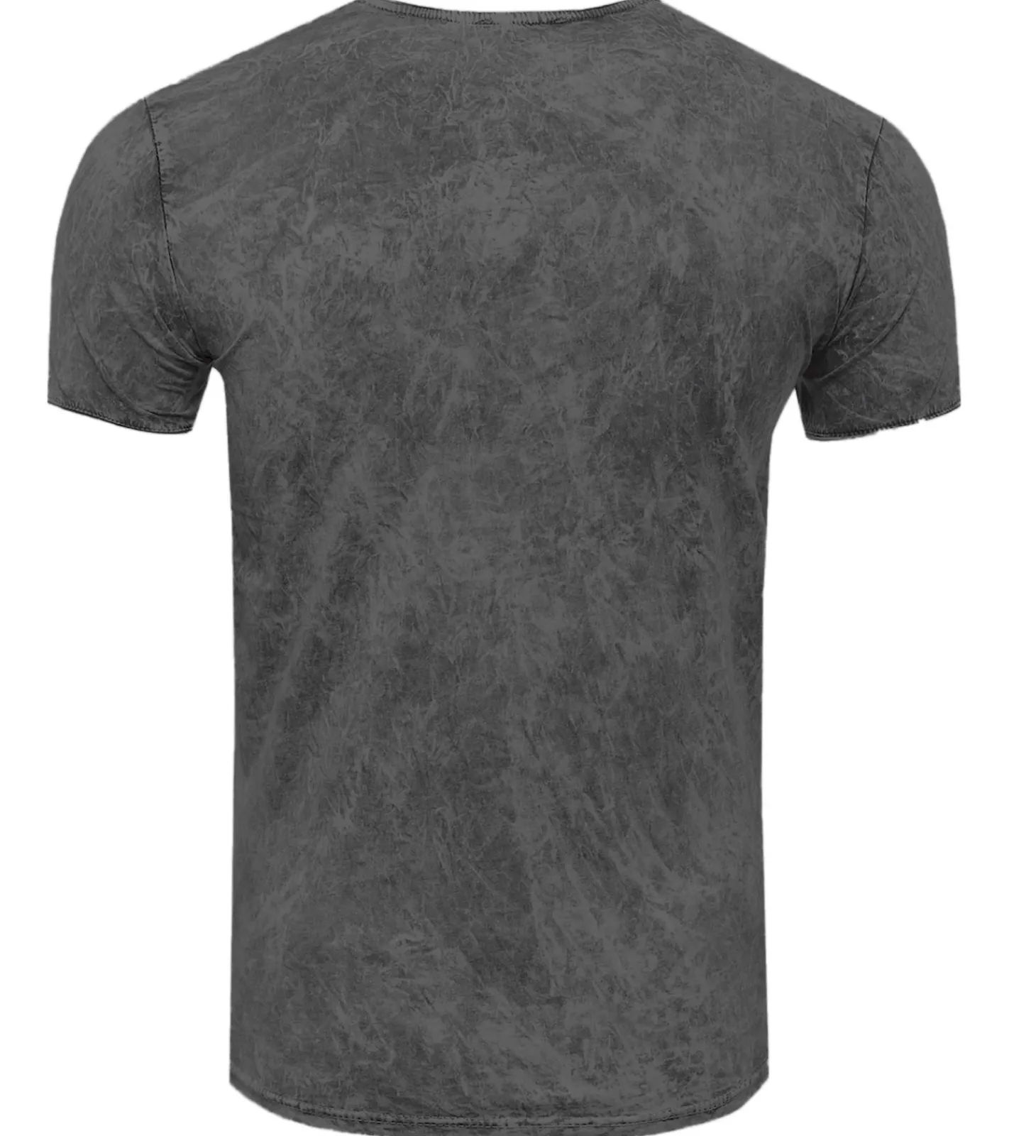 T-Shirts & Tank Tops*O46rn Herren T-Shirt mit Plunderer & Exploiter Print Baumwoll-Shirt Rundhals-Shirt R-15192 Dunkelgrau