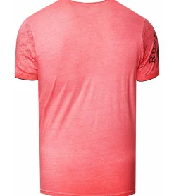 T-Shirts & Tank Tops*O46rn Herren T-Shirt mit seitlichem Print Baumwoll-Shirt modisches Kurzarm-Shirt R-15243 Rot