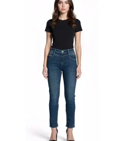 Hosen & Jeans*Herrlicher Peppy Slim Damen Hose enganliegende Denim-Jeans 5-Pocket-Hose 4904 6955 Blau