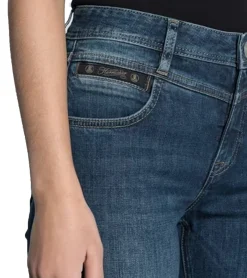 Hosen & Jeans*Herrlicher Peppy Slim Damen Hose enganliegende Denim-Jeans 5-Pocket-Hose 4904 6955 Blau