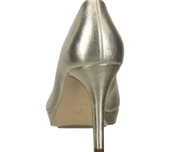 Halbschuhe & Pumps*högl Cosymetal Damen Echtleder-Pumps elegante Stilettos Abend-Schuhe 3-12 8001 7500 Platin/Gold