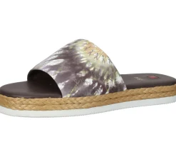 Zehentrenner & Sandalen*högl Damen Strand-Pantolette mit Batikprint Sommer-Schuhe 3-10 0738 2299 Braun/Bunt