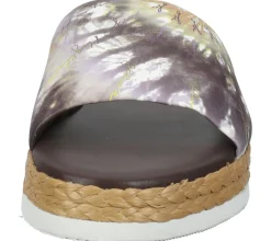 Zehentrenner & Sandalen*högl Damen Strand-Pantolette mit Batikprint Sommer-Schuhe 3-10 0738 2299 Braun/Bunt