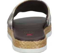 Zehentrenner & Sandalen*högl Damen Strand-Pantolette mit Batikprint Sommer-Schuhe 3-10 0738 2299 Braun/Bunt