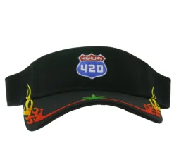 Caps & Mützen*Bio-Domes Headgear HIGHWAY 430 Unisex Visor-Cap stylische Baumwoll-Cap Sonne-Blende 7241GUY Schwarz