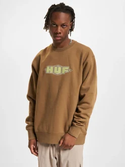 Sweater & Pullover|Pullover & Sweater*HUF Quality Crewneck Pullover schlamm