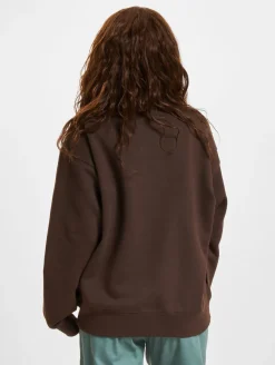 Sweater & Pullover|Pullover & Sweater*HUF Slate Fleecepullover mit Viertelreißverschluss, espresso