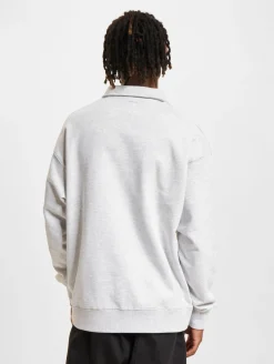 Sweater & Pullover|Pullover & Sweater*HUF Slate Quarter Zip Fleece Pullover grau meliert