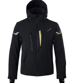 Jacken & Mäntel*HYRA Milano Herren Ski-Jacke 3M THINSULATE wasserfeste Schnee-Jacke mit Kapuze HMG1001 01 Schwarz