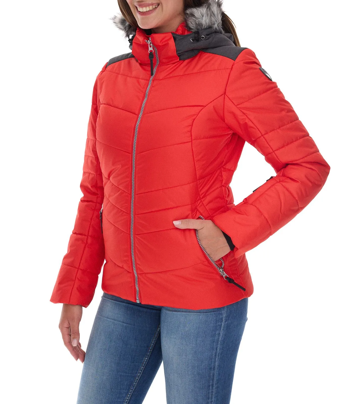Mäntel & Jacken*ICEPEAK Damen Winter-Jacke wasserabweisende Outdoor-Jacke mit Kapuze 33517321 Rot