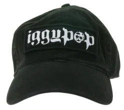 Caps & Mützen*BioworldMerch Iggy Pop Unisex Cap Baumwoll-Cap Punk-Rocker mit leicht gebogenem Schirm Base-Cap 3651IGG Schwarz/Weiß