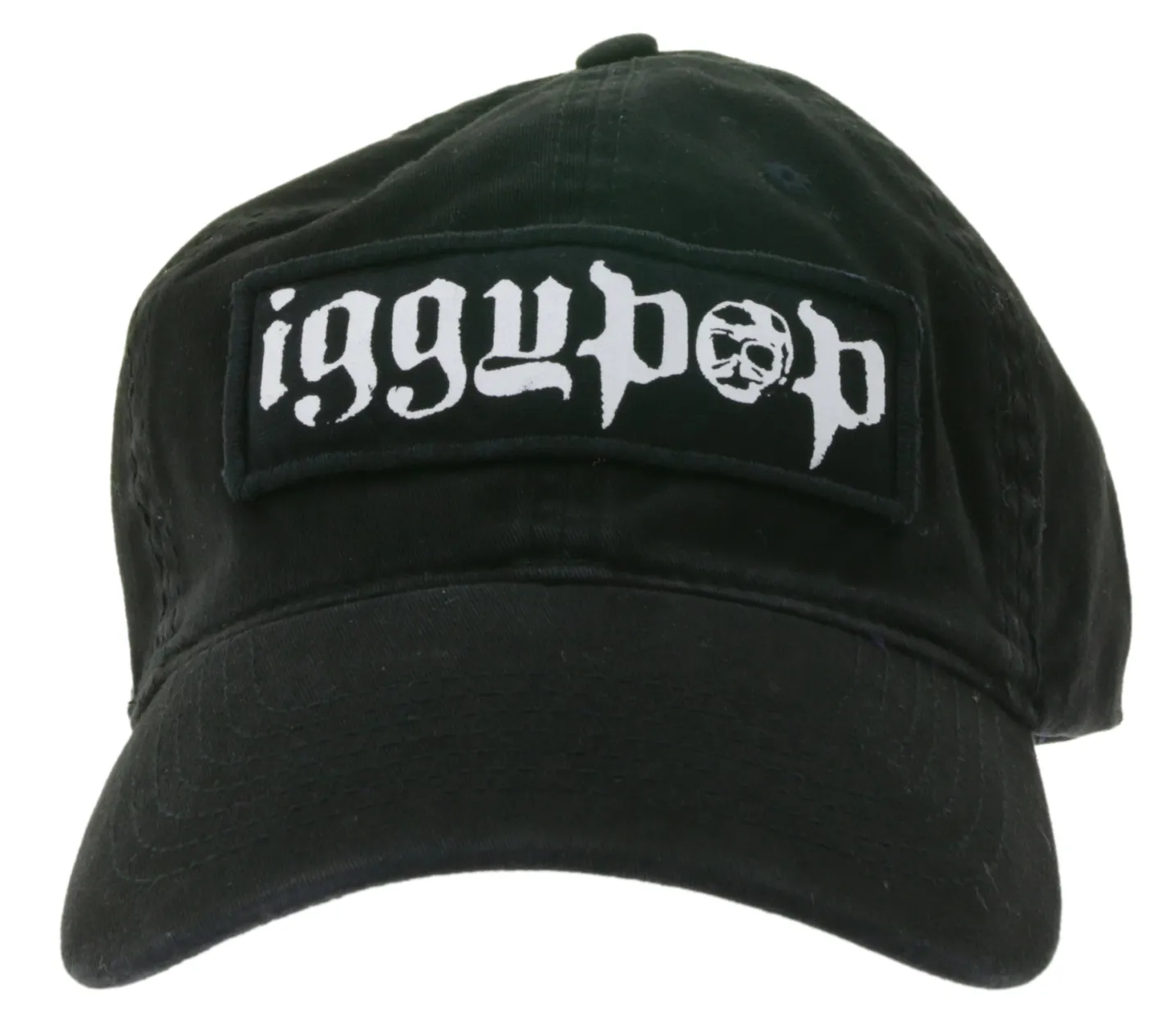 Caps & Mützen*BioworldMerch Iggy Pop Unisex Cap Baumwoll-Cap Punk-Rocker mit leicht gebogenem Schirm Base-Cap 3651IGG Schwarz/Weiß