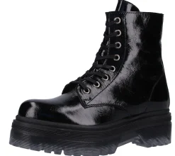 Boots & Stiefel*ILC Damen Biker-Stiefelette mit derber Sohle Echtleder-Boots C40-3681-16-01 Schwarz