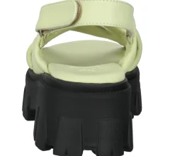 Zehentrenner & Sandalen*ILC Damen Sandalette Riemchen-Sandalen mit derber Sohle Echtleder C45-8541 -05 Grün