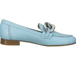 Ballerinas & Slipper*ILC Hilart Damen Echtleder-Slipper Loafer Sommer-Schuhe Schlupf-Schuhe C45-8502 -11 Blau