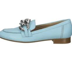 Ballerinas & Slipper*ILC Hilart Damen Echtleder-Slipper Loafer Sommer-Schuhe Schlupf-Schuhe C45-8502 -11 Blau