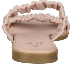 Zehentrenner & Sandalen|Pantoffeln & Hausschuhe*ILC Livia Damen Pantolette Echtleder-Sandale mit gerafftem Riemen Sommer-Schuhe C45-3784 -09 Rosa