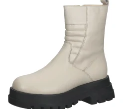Boots & Stiefel*ILC Nepels 2-01 Damen Stiefel in Biker-Optik Herbst-Schuhe mit Steppung C44-6101-06 Beige