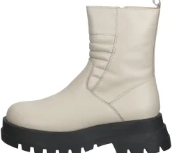 Boots & Stiefel*ILC Nepels 2-01 Damen Stiefel in Biker-Optik Herbst-Schuhe mit Steppung C44-6101-06 Beige