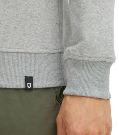 Pullover & Sweater*INDICODE Forzo Herren Baumwoll-Hoodie nachhaltiger Kapuzen-Sweater mit großem Frontprint 55-581MM in Grau, Navy oder Schwarz