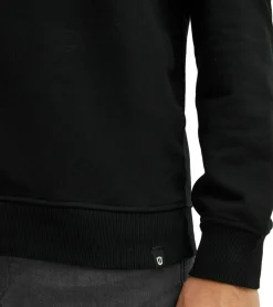 Pullover & Sweater*INDICODE Forzo Herren Baumwoll-Hoodie nachhaltiger Kapuzen-Sweater mit großem Frontprint 55-581MM 999 Schwarz