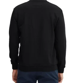 Pullover & Sweater*INDICODE IDForz Herren Baumwoll-Pullover Rundhals-Sweater mit großem Frontprint 55582MM , Grau oder Blau Schwarz