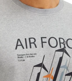 Pullover & Sweater*INDICODE IDForz Herren Baumwoll-Pullover Rundhals-Sweater mit großem Frontprint 55582MM , Grau oder Blau Schwarz