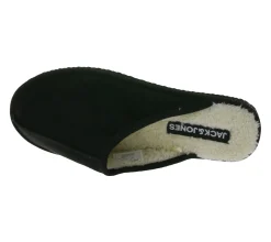 Hausschuhe & Pantoffeln*Jack & Jones Dudely Hausschuh gefütterte Pantoffeln Hausschlappen 12187557 Schwarz