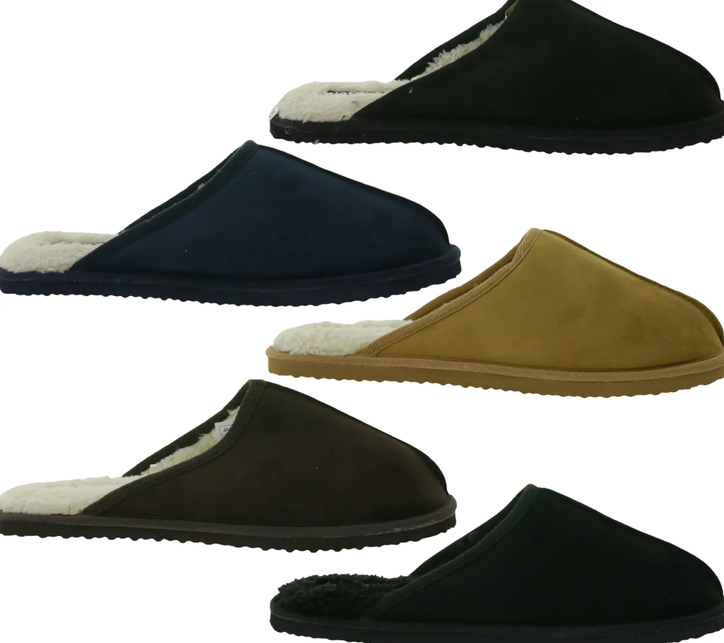 Pantoffeln & Hausschuhe|Hausschuhe & Pantoffeln*Jack & Jones Dudely Hausschuh gefütterte Pantoffeln Hausschlappen 12187557 Schwarz, Blau oder Braun