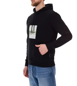 Pullover & Sweater*Jack & Jones Esterbro Newton Herren Kapuzen-Pullover Baumwoll-Pullover mit Originals Studio Print 12266801 Schwarz