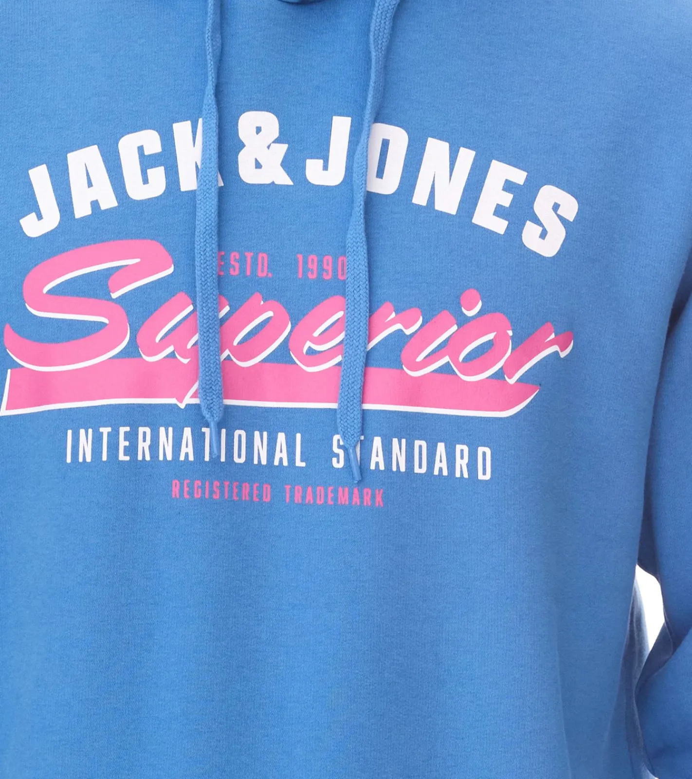 Pullover & Sweater*Jack & Jones Herren Kapuzen-Pullover Baumwoll-Pullover mit Schriftzug Langarm-Shirt 12255617 Beige, , Lindgrün oder Schwarz Hellblau