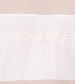 T-Shirts & Tank Tops*Jack & Jones Herren Rundhals-Shirt Baumwoll-Shirt T-Shirt Kurzarm-Shirt 12258883 Beige/Weiß oder Dunkelblau/Beige