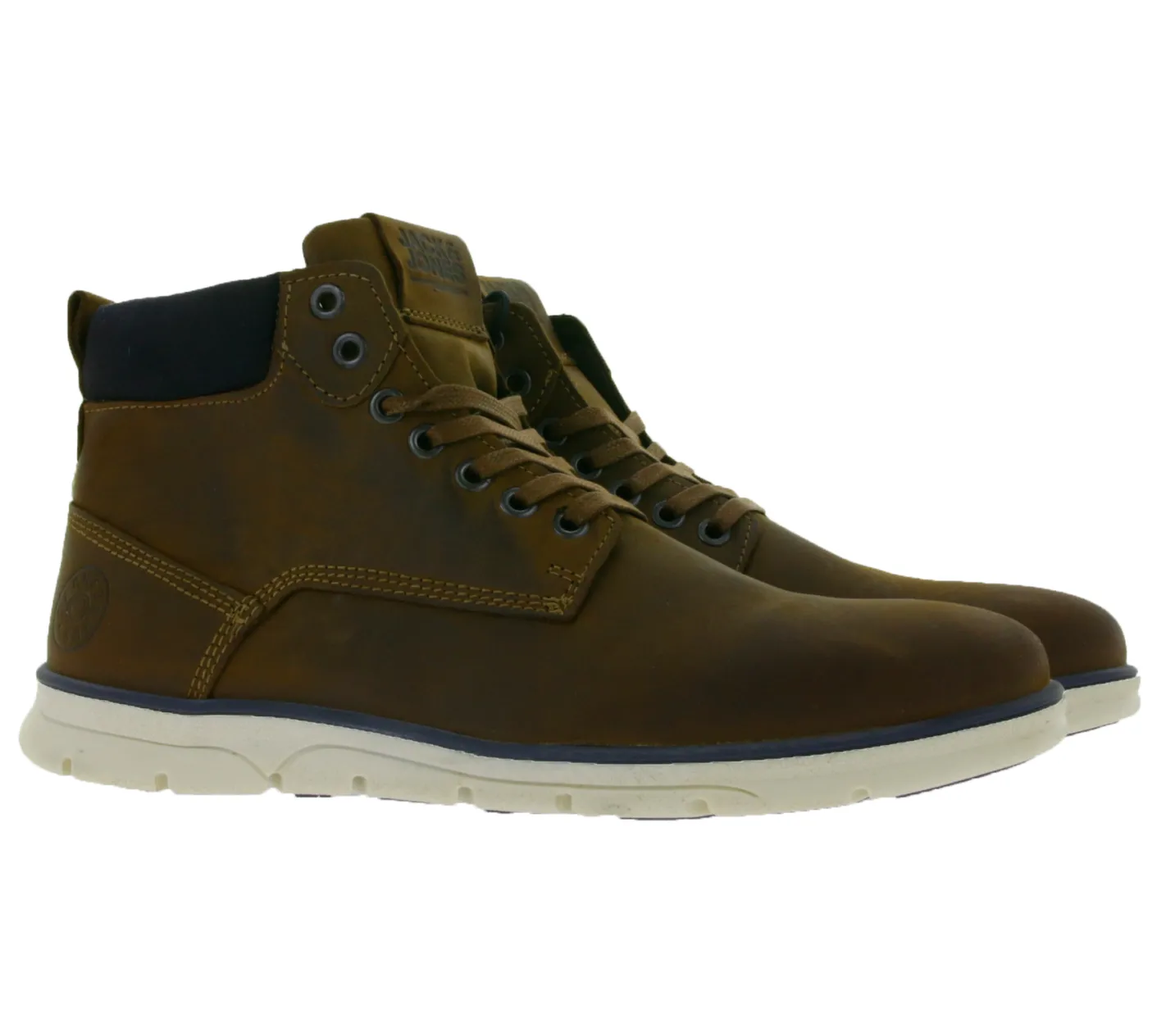 Stiefel & Boots|Turnschuhe & Sneaker*Jack & Jones Tubar Schnürboots Herren Stiefel aus Echtleder Winter-Schuhe in 12159513 oder 12159516 Hellbraun Dunkelbraun