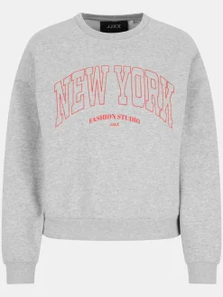 Sweater & Pullover*JJXX Merle Rlx Short Crew Pullover hellgrau meliert/New York