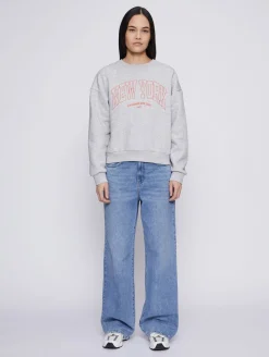 Sweater & Pullover*JJXX Merle Rlx Short Crew Pullover hellgrau meliert/New York