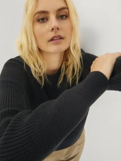 Sweater & Pullover*JJXX Mila Twist Rundhalspullover schwarz