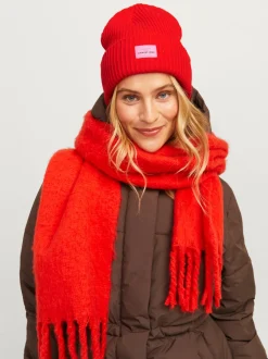 Caps & Mützen*JJXX Othelia Knit Beanie Mützen feurig rot
