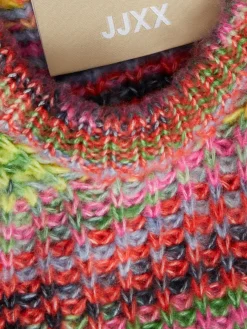 Sweater & Pullover*JJXX Simone Space Dye Rundhalspullover feurig rot/multi space dye