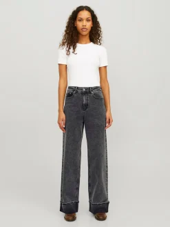 Hosen & Jeans*JJXX Tokyo Wide Fold High Waist Jeans grauer Denim