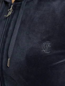 Sweater & Pullover*Juicy Couture Kapuzenpullover mit durchgehendem Reißverschluss und Reißverschlusslasche & JC nightsky