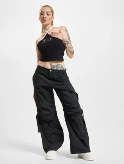 Tops & T-Shirts*Juicy Couture Kontrast Neckholder Tops schwarz